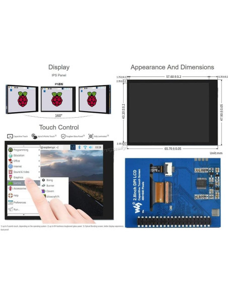 Pantalla Táctil Capacitiva LCD 2.8" XYGStudy para Raspberry Pi Pantalla Táctil Capacitiva LCD 2.8" XYGStudy para Raspberry Pi