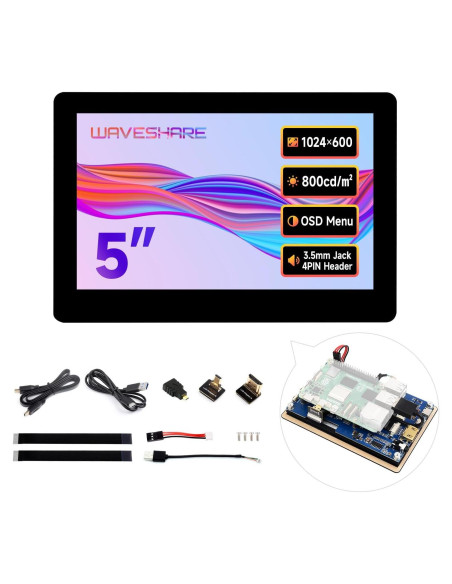 Pantalla Táctil Capacitiva 5" Waveshare 5DP-CAPLCD-B HDMI Pantalla Táctil Capacitiva 5" Waveshare 5DP-CAPLCD-B HDMI