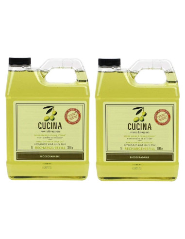 Jabón de Manos Cucina 1000ml Cilantro y Olivo Hecho en Canadá