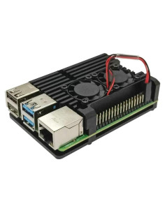 Caja de Aluminio Unistorm para Raspberry Pi 4B con Ventilador Dual
