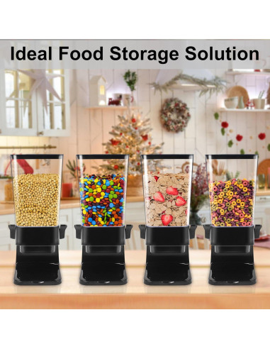 Dispensador de Cereal 5L Negro - Organizador de Cocina