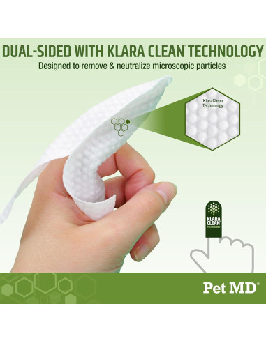 Toallitas para Oídos Pet MD para Perros - 50 Unidades con Aloe Vera