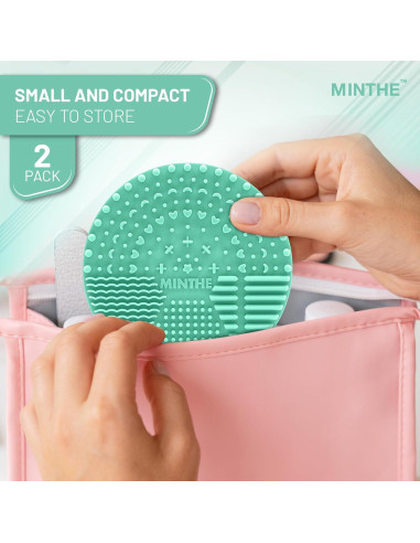 Mate de Limpieza de Brochas MINTHE | 2 Paquetes | Silicona Verde