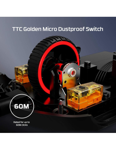 HyperX Pulsefire Haste - Ratón Gaming Ultraligero 59g RGB