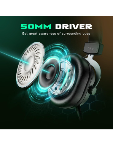 Auriculares Gaming FIFINE AmpliGame H6 USB 7.1 RGB para PC