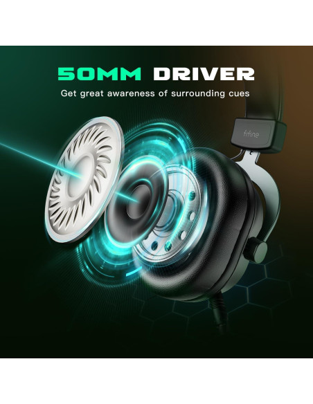 Auriculares Gaming FIFINE AmpliGame H6 USB 7.1 RGB para PC Auriculares Gaming FIFINE AmpliGame H6 USB 7.1 RGB para PC