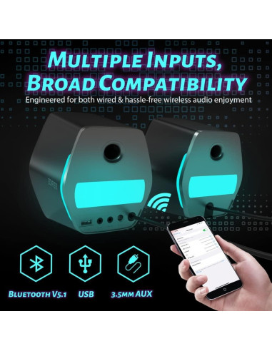 Altavoces Edifier G2000 32W Bluetooth RGB para PC y Gaming