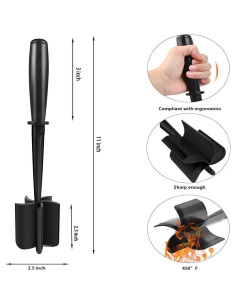 Picador de Carne Profesional AZOFIA 5 Cuchillas Negro 28cm 2