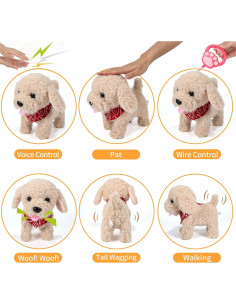 Perro Robot Interactivo GOBRILLFUN con Control Remoto 23cm 2