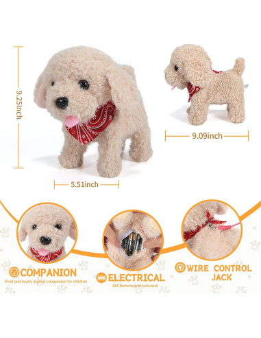 Perro Robot Interactivo GOBRILLFUN con Control Remoto 23cm