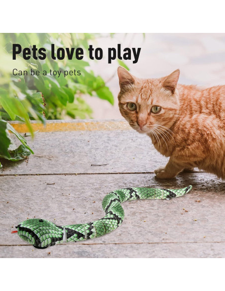 Juguete Interactivo para Gatos Serpiente Verde Recargable USB Juguete Interactivo para Gatos Serpiente Verde Recargable USB