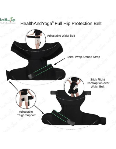 Cinturón de Protección de Cadera HealthAndYoga - Unisex Talla Única