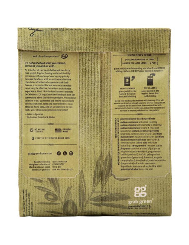 Cápsulas de Detergente para Ropa Grab Green 50 Cargas Hoja de Olivo
