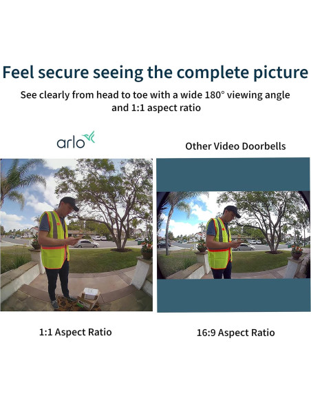 Timbre de Video Inalámbrico Arlo Esencial AVD2001B HD 180 Timbre de Video Inalámbrico Arlo Esencial AVD2001B HD 180