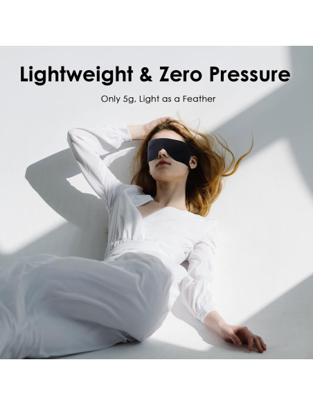 Máscara de Sueño FRESHME Zero Pressure Negra - Suave y Ligera Máscara de Sueño FRESHME Zero Pressure Negra - Suave y Ligera