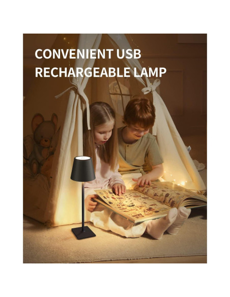 Lámpara de Mesa Inalámbrica KDG LED 5000mAh Regulable 3 Colores Lámpara de Mesa Inalámbrica KDG LED 5000mAh Regulable 3 Colores
