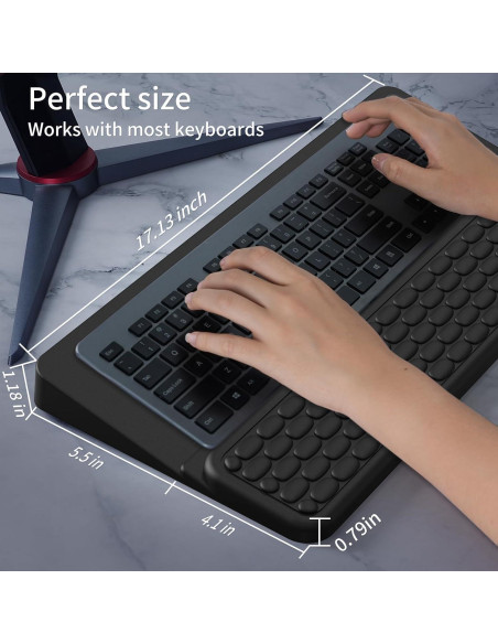 Soporte Ergonómico para Teclado Laokiiy con Reposamuñecas Negro Soporte Ergonómico para Teclado Laokiiy con Reposamuñecas Negro