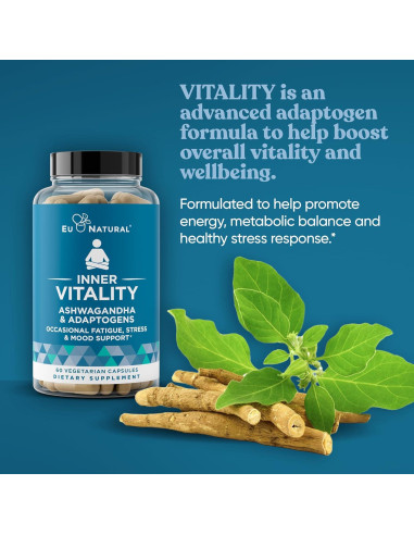 Suplemento de Cortisol Vitality - 60 Cápsulas Veganas