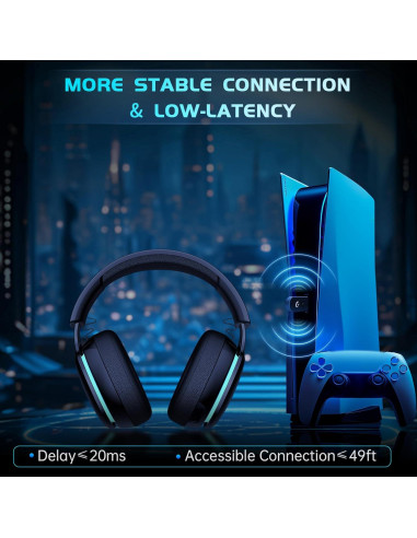 Auriculares Gaming Inalámbricos Gtheos Captain 300 - Negro