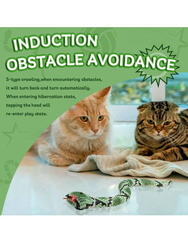 Juguete Interactivo para Gatos y Perros Serpiente Verde 38.5cm