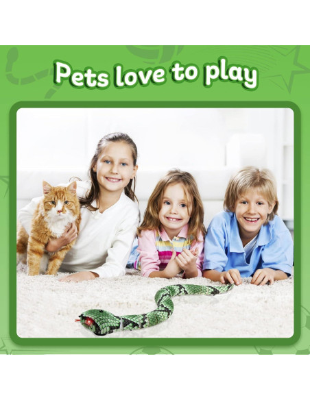 Juguete Interactivo para Gatos y Perros Serpiente Verde 38.5cm Juguete Interactivo para Gatos y Perros Serpiente Verde 38.5cm