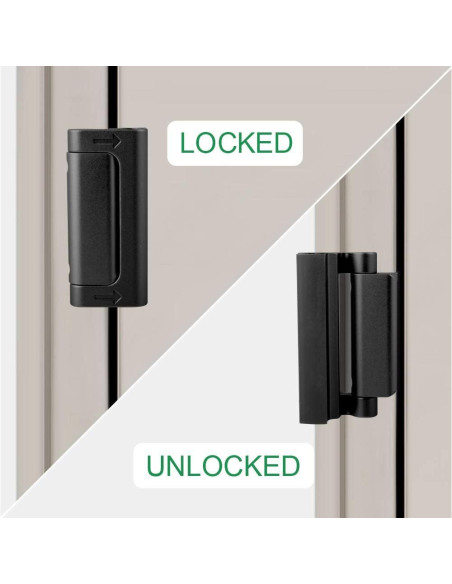 Cerradura de Refuerzo de Seguridad WINONLY U95278 Negra 7.62 cm Cerradura de Refuerzo de Seguridad WINONLY U95278 Negra 7.62 cm