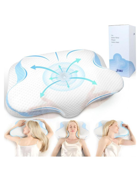 Almohada Ergonómica Jiaao para Dolor de Cuello Ajustable Almohada Ergonómica Jiaao para Dolor de Cuello Ajustable