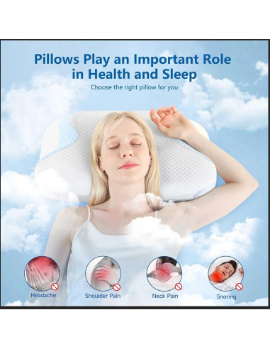 Almohada Ergonómica Jiaao para Dolor de Cuello Ajustable