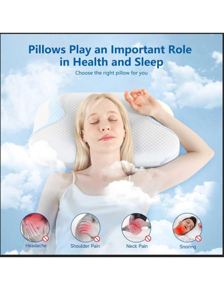 Almohada Ergonómica Jiaao para Dolor de Cuello Ajustable Almohada Ergonómica Jiaao para Dolor de Cuello Ajustable