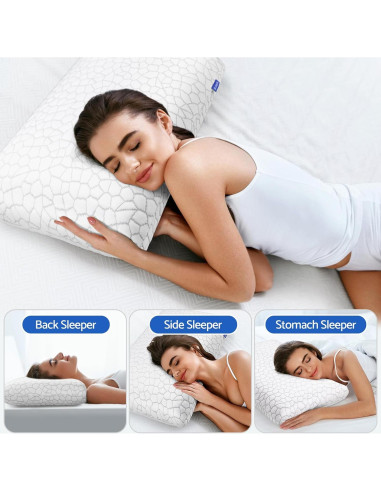 Almohada Viscoelástica CushZone Refrigerante 66.5x41.9cm