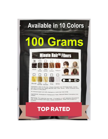 Fibras para Cabello Minute Hair 100g Recarga Color Negro Fibras para Cabello Minute Hair 100g Recarga Color Negro