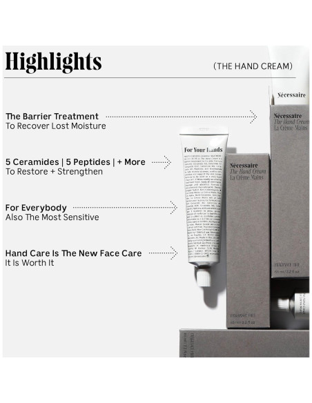 Crema de Manos Nécessaire 65.2 ml - Hidratante Sin Fragancia Crema de Manos Nécessaire 65.2 ml - Hidratante Sin Fragancia
