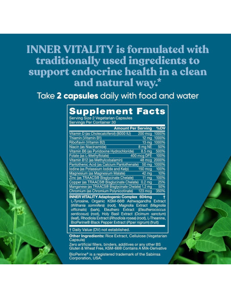 Suplemento de Cortisol Vitality - 60 Cápsulas Veganas Suplemento de Cortisol Vitality - 60 Cápsulas Veganas