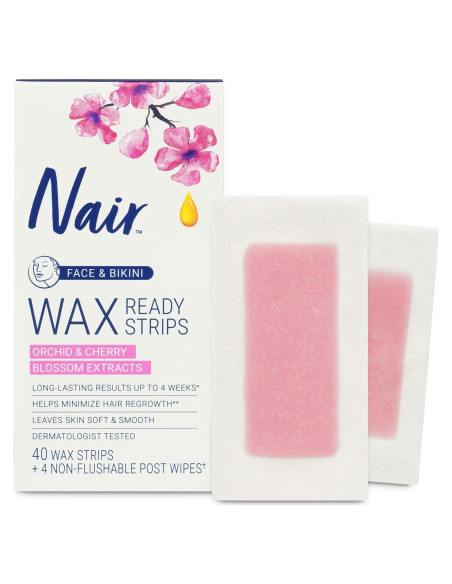 Ceras Depilatorias Nair para Cara y Bikini - 40 Unidades Ceras Depilatorias Nair para Cara y Bikini - 40 Unidades