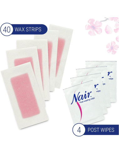 Ceras Depilatorias Nair para Cara y Bikini - 40 Unidades
