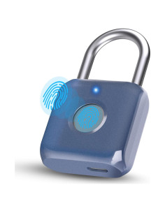 Candado Biométrico Pothunder YL-P8 Azul, Huella Dactilar, USB