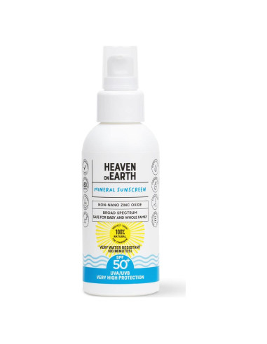 Protector Solar Mineral SPF 50+ Heaven on Earth 100ml - Natural y Vegano