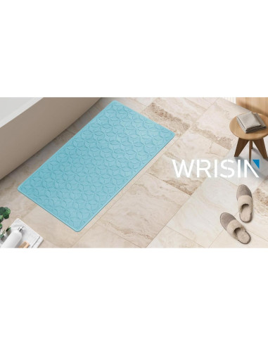 Alfombrilla de Baño Antideslizante WRISIN 71x40 cm Azul