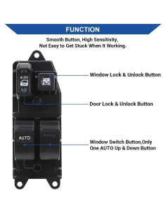Interruptor Ventana Eléctrica Obaee Toyota 2000-2011 12V 2