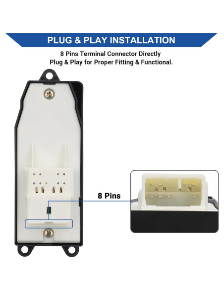 Interruptor Ventana Eléctrica Obaee Toyota 2000-2011 12V Interruptor Ventana Eléctrica Obaee Toyota 2000-2011 12V