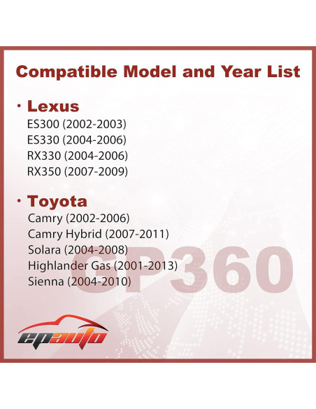 Filtro de Aire EPAuto GP360 para Toyota y Lexus Filtro de Aire EPAuto GP360 para Toyota y Lexus