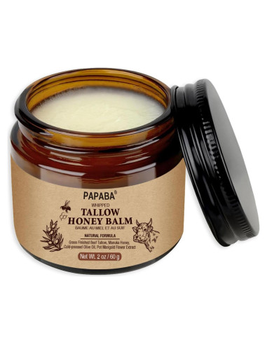 Bálsamo Hidratante Natural Manteca de Res Miel 60g Sin Fragancia