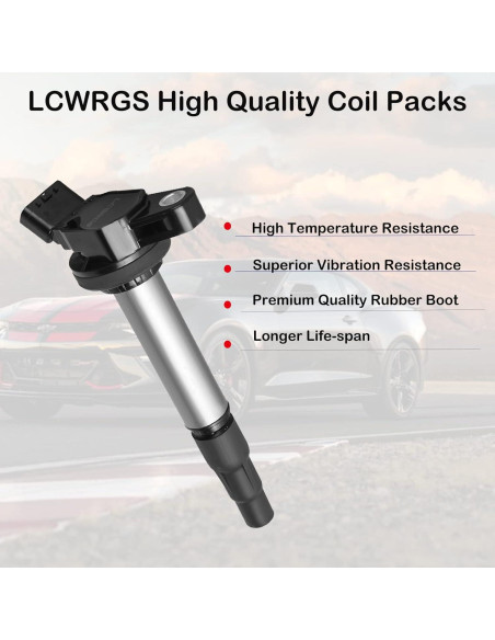 Paquete de 4 Bobinas de Encendido LCWRGS para Toyota 1.8L Paquete de 4 Bobinas de Encendido LCWRGS para Toyota 1.8L