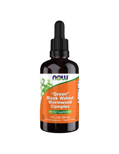 Suplemento Herbal NOW Nuez Negra y Ajenjo Líquido 60 ml