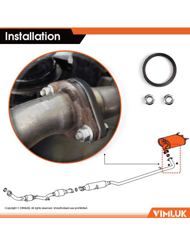 Silenciador trasero VIMLUK para Toyota Camry 2007-2011 4.99kg