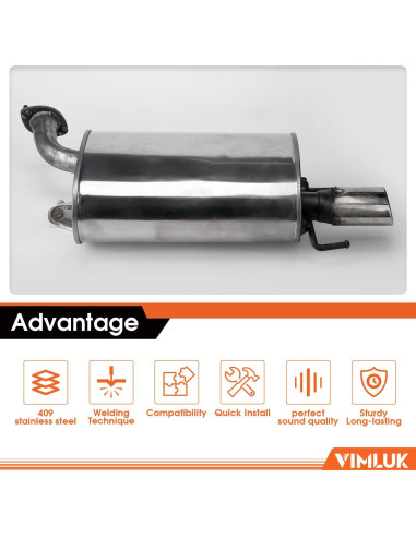 Silenciador trasero VIMLUK para Toyota Camry 2007-2011 4.99kg