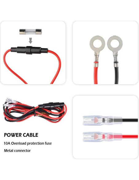 Toma de Mechero 12V IHOTDER con Cable y Cubierta Impermeable Toma de Mechero 12V IHOTDER con Cable y Cubierta Impermeable