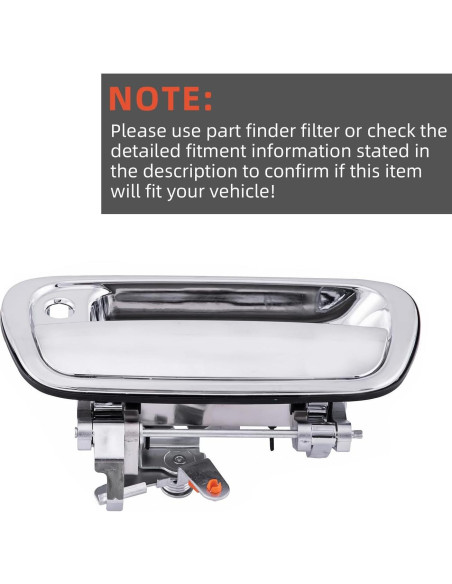 Mango de Puerta Trasera Cromado Toyota Tundra 2000-2006 Mango de Puerta Trasera Cromado Toyota Tundra 2000-2006