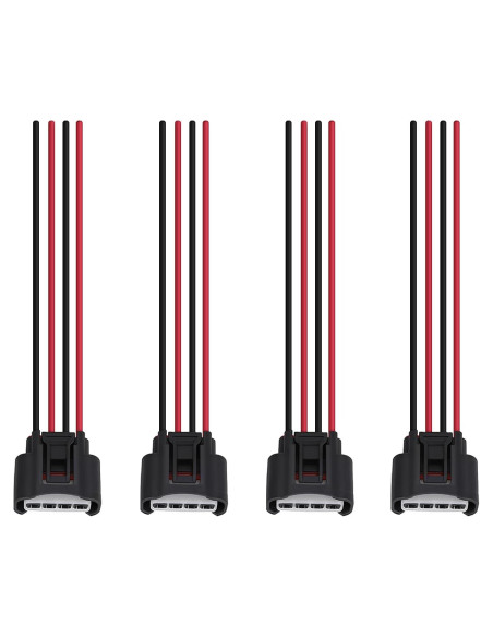 4 Conectores Hembra Bobina Encendido Yikesai 2.4L Toyota 4 Conectores Hembra Bobina Encendido Yikesai 2.4L Toyota