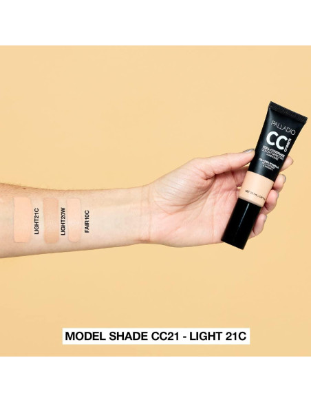 Crema CC Palladio 25.7 ml Claro 20W, Cobertura Total y Vegana Crema CC Palladio 25.7 ml Claro 20W, Cobertura Total y Vegana